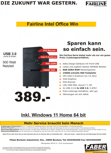 FK Fairline V22 Intel Office Win 11