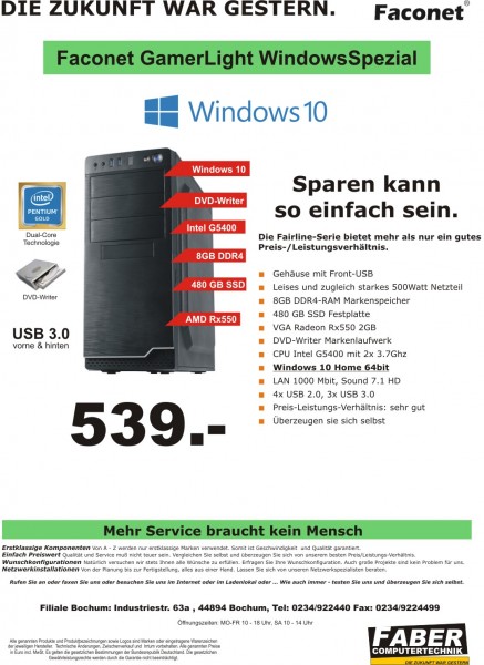 FK Faconet GamerLight Windows Spezial