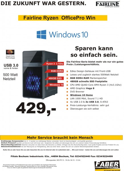 FK Fairline V11 Ryzen Office Pro Win