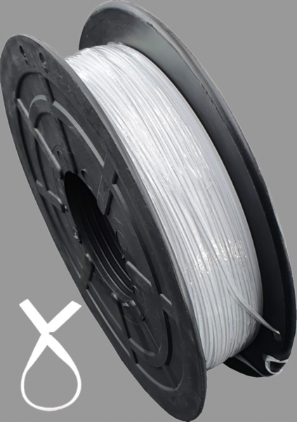Twist Ties Band Kabelbinder Twistband Tüten Verschlussclipse 100 Meter weiß